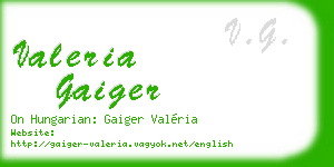 valeria gaiger business card